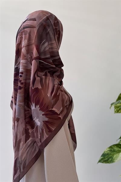 Aden Desen Pamuk Eşarp - Badem