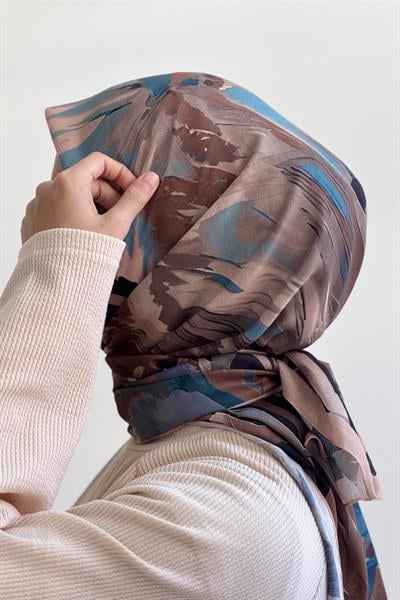 Aden Desen Pamuk Eşarp - Kahve