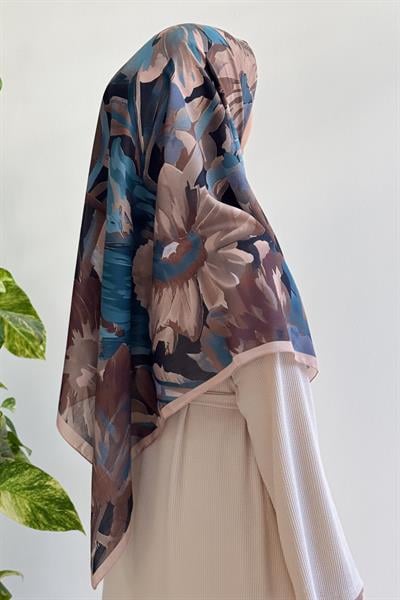 Aden Desen Pamuk Eşarp - Kahve