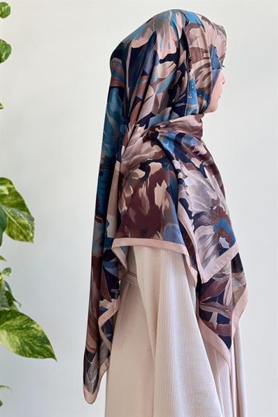 Aden Desen Pamuk Eşarp - Kahve