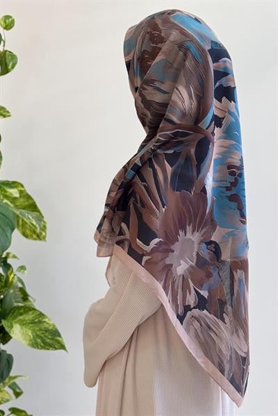 Aden Desen Pamuk Eşarp - Kahve