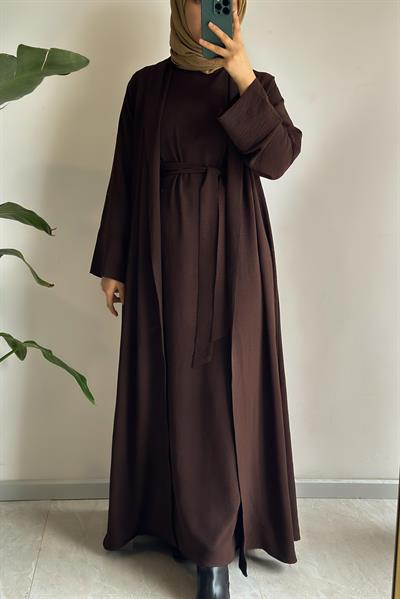 Ala Abaya Takım - Acı kahve