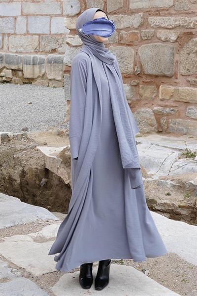 Ala Abaya Takım - Gri