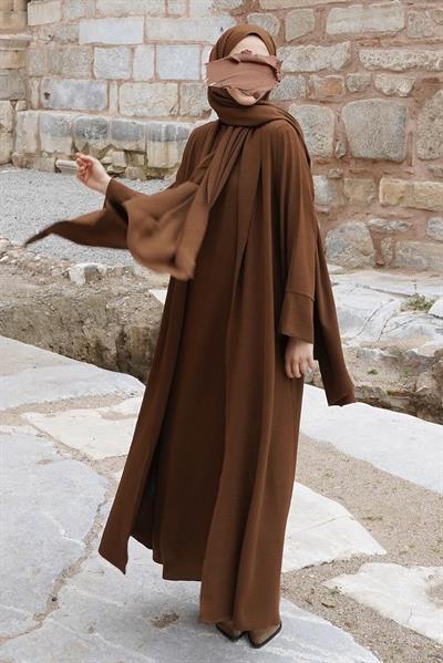 Ala Abaya Takım - Kahve