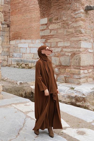 Ala Abaya Takım - Kahve