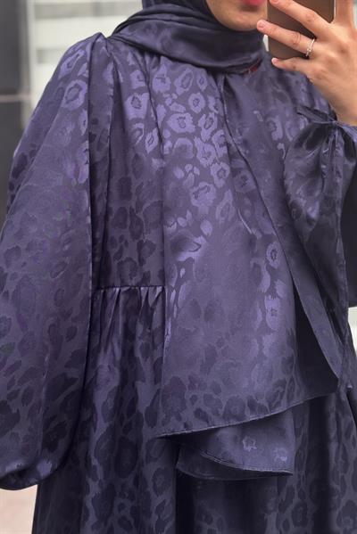 Amine Jakarlı Şal - Lacivert