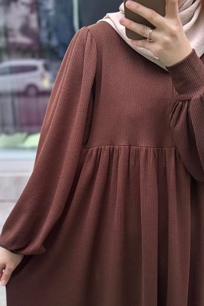 Asya Robalı Elbise - Acı kahve