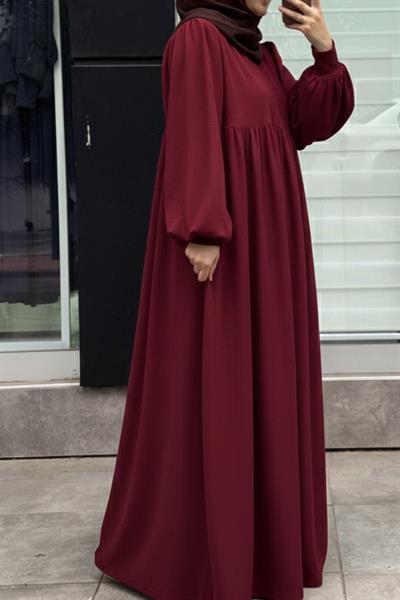 Asya Robalı Elbise - Bordo