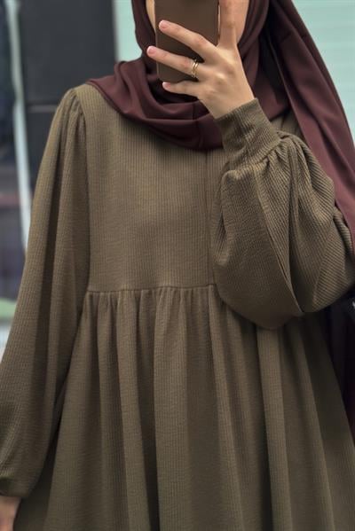 Asya Robalı Elbise - Haki yeşil