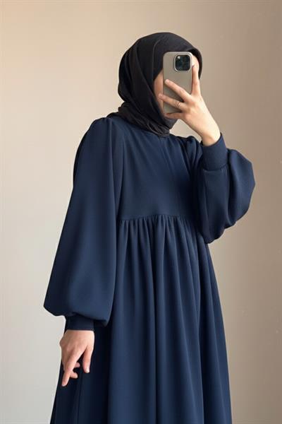 Asya Robalı Elbise - Lacivert
