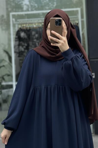 Asya Robalı Elbise - Lacivert