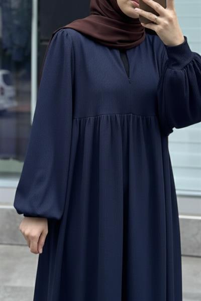 Asya Robalı Elbise - Lacivert