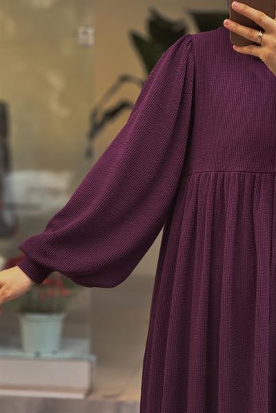 Asya Robalı Elbise - Mürdüm