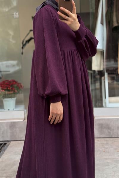 Asya Robalı Elbise - Mürdüm