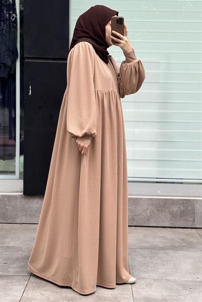 Asya Robalı Elbise - Vizon