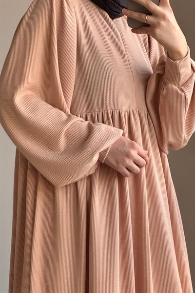 Asya Robalı Elbise - Vizon