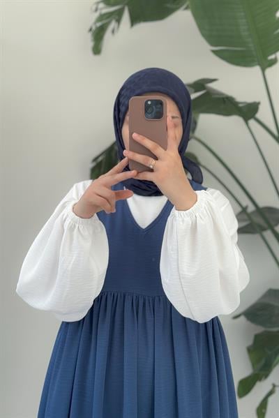 Balon Kol Gömlek - Bej