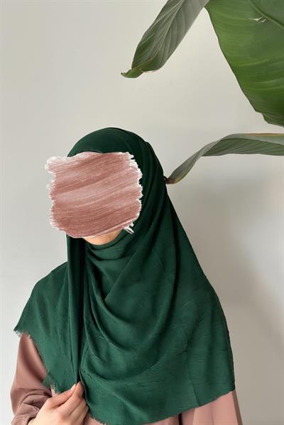 Bambu Kraş Şal - Zümrüt yeşil