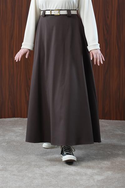 Basic Kloş Etek - Acı kahve