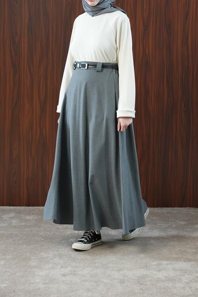 Basic Kloş Etek - Antrasit