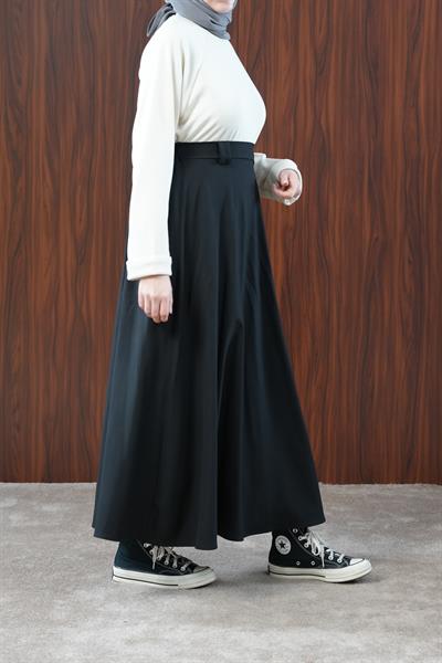 Basic Kloş Etek - Siyah