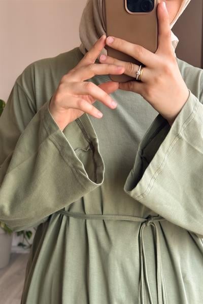 Basic Uzun Tişört - Çağla yeşil