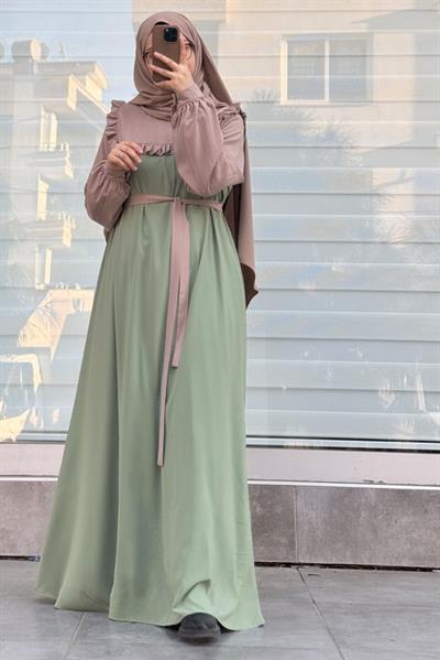 Bella Elbise - Çağla yeşil