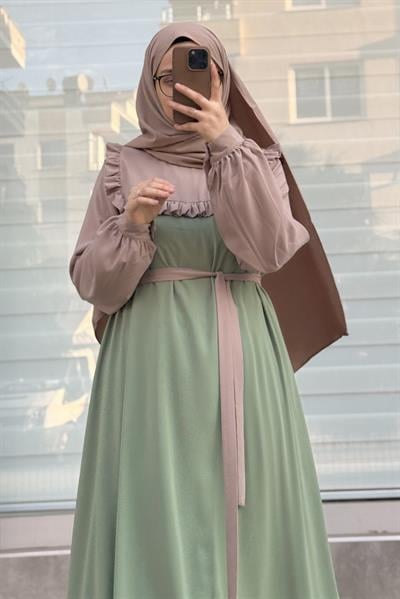 Bella Elbise - Çağla yeşil