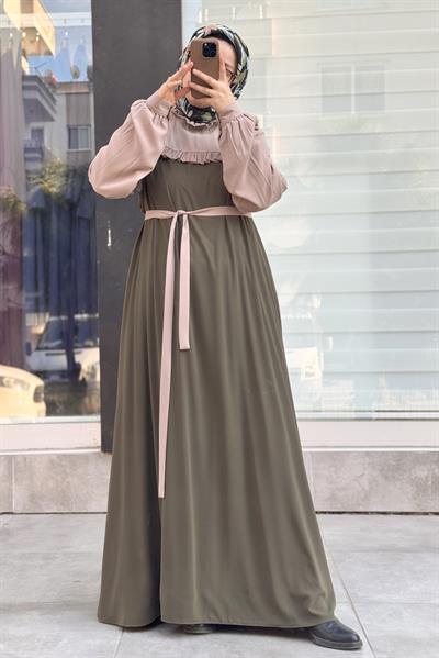 Bella Elbise - Haki yeşil