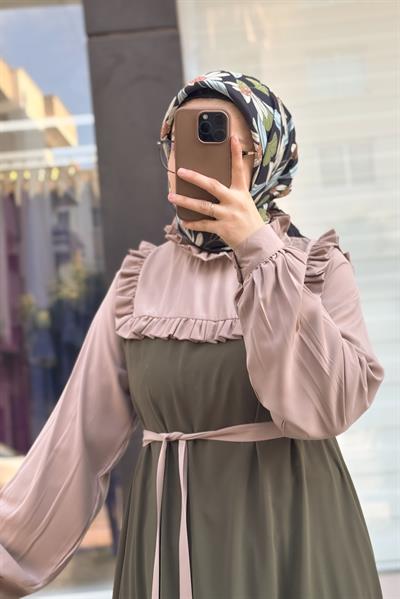 Bella Elbise - Haki yeşil