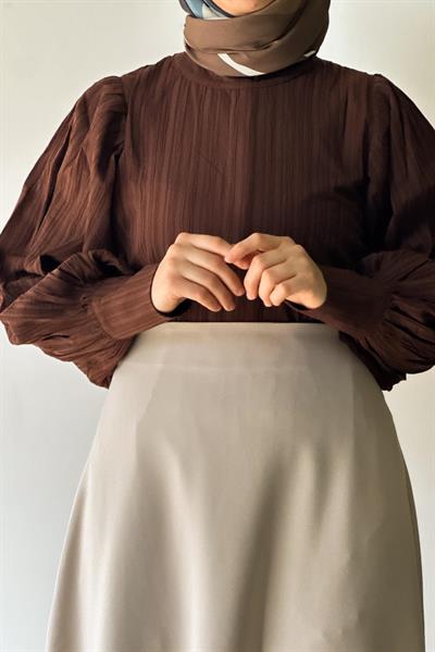 Bürümcük Gömlek - Kahve