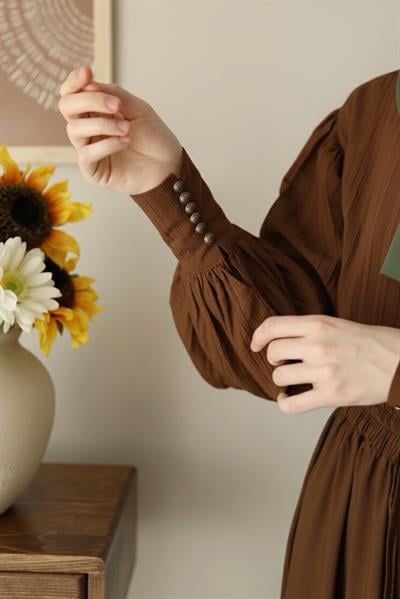 Bürümcük Gömlek - Kahve