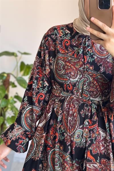 Çiçek Bahçesi Elbise - 0001