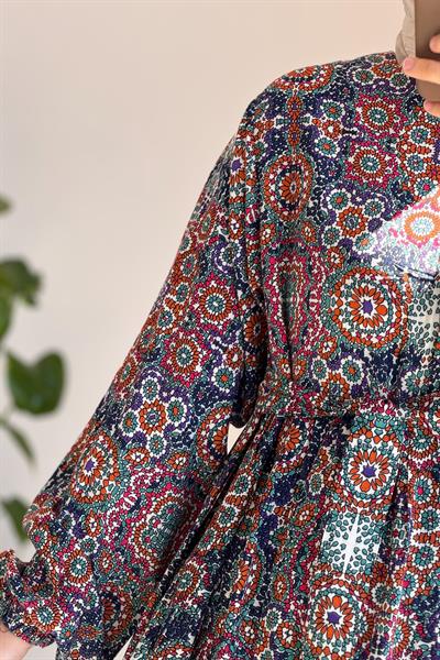 Çiçek Bahçesi Elbise - 0002