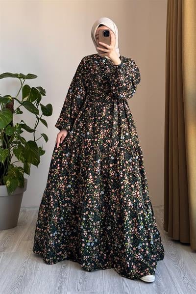 Çiçek Bahçesi Elbise - 0003