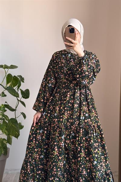 Çiçek Bahçesi Elbise - 0003