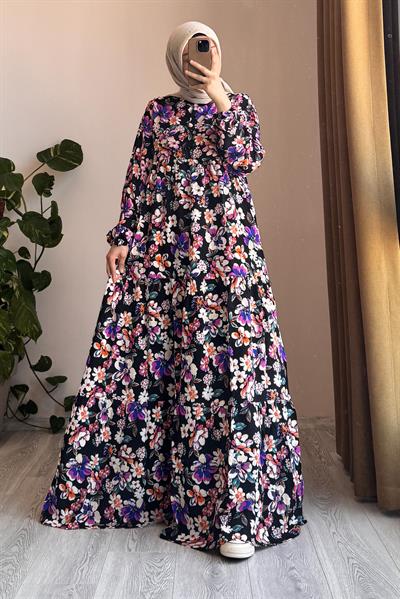 Çiçek Bahçesi Elbise - 0003