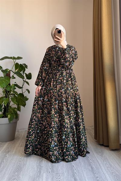 Çiçek Bahçesi Elbise - 0003