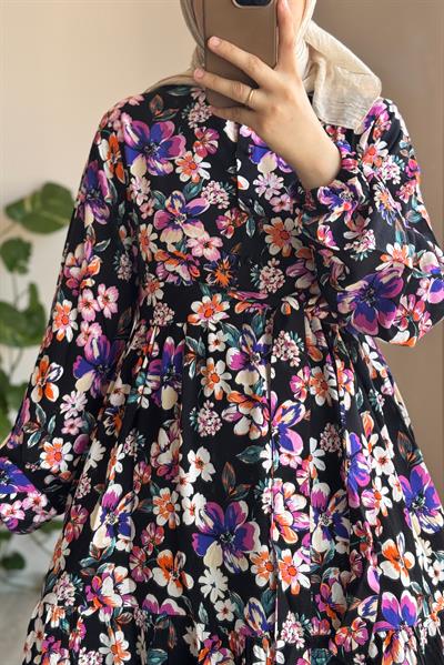Çiçek Bahçesi Elbise - 0003