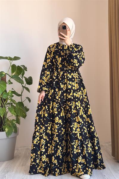 Çiçek Bahçesi Elbise - 0004