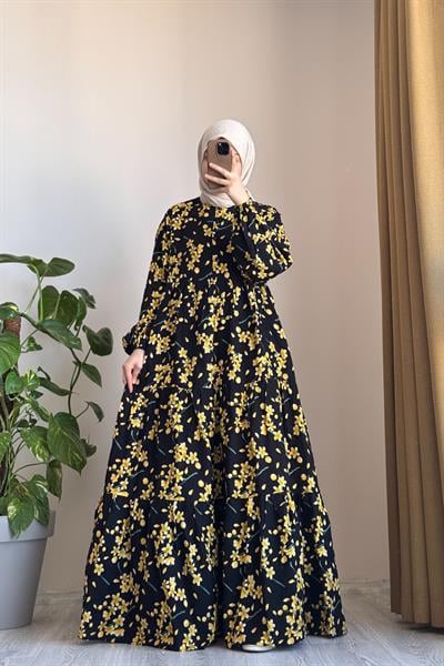 Çiçek Bahçesi Elbise - 0004
