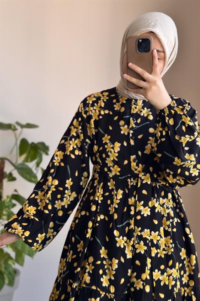 Çiçek Bahçesi Elbise - 0004