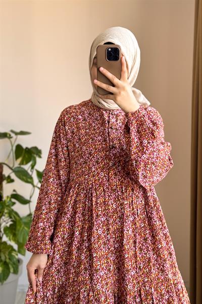 Çiçek Bahçesi Elbise - 0005