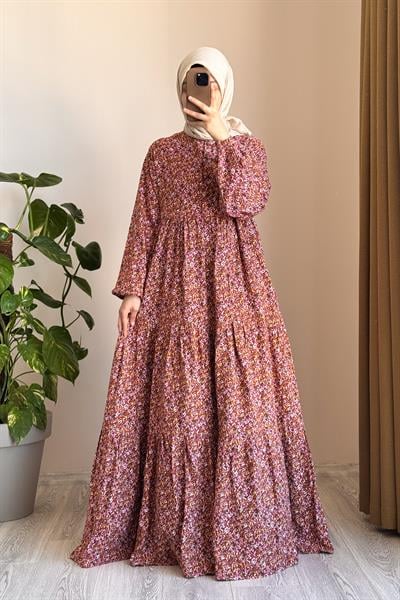 Çiçek Bahçesi Elbise - 0005
