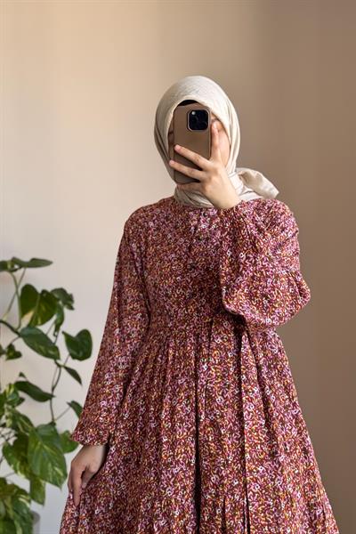 Çiçek Bahçesi Elbise - 0005