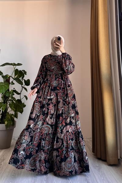 Çiçek Bahçesi Elbise - 0005