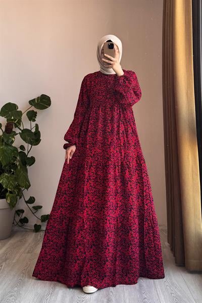 Çiçek Bahçesi Elbise - 0006
