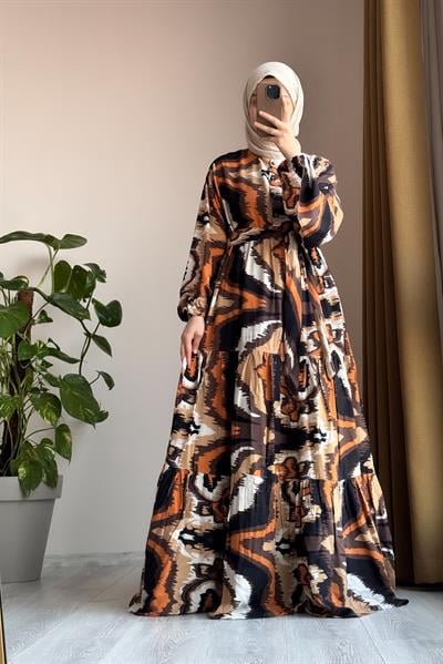 Çiçek Bahçesi Elbise - 0006