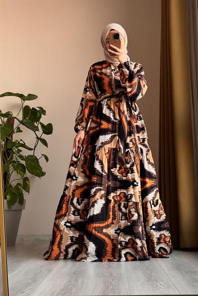 Çiçek Bahçesi Elbise - 0006