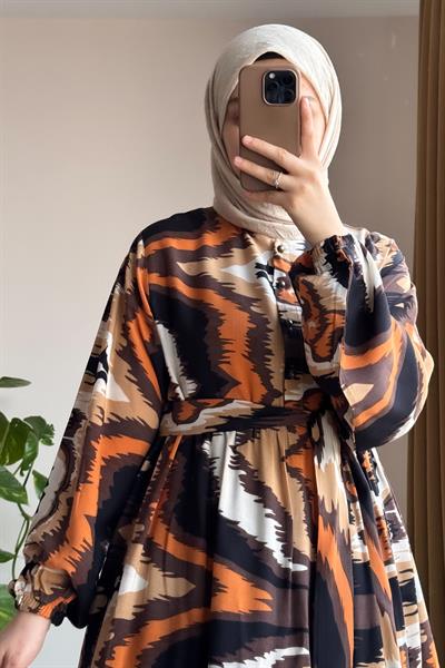 Çiçek Bahçesi Elbise - 0006